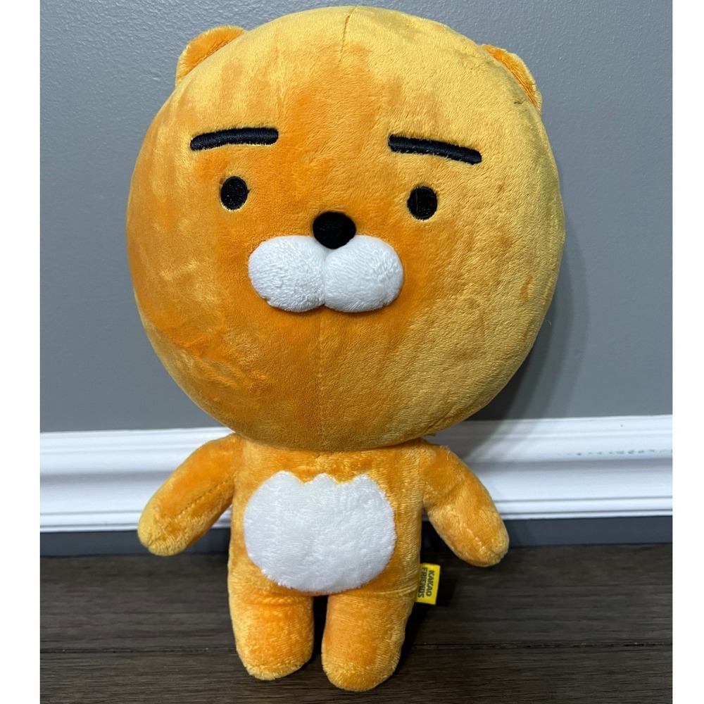 Kakao Friends Ryan Plush 12" Korean Character Stuffed Animal Toy Orange Lion